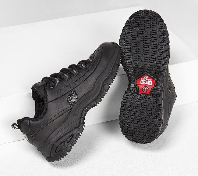 Zapatos de Trabajo Skechers Mujer - Soft Stride Negro VKTMA6138